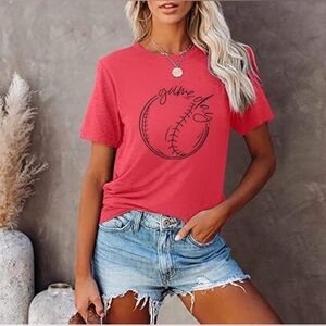 Women's Red Graphic Tee
